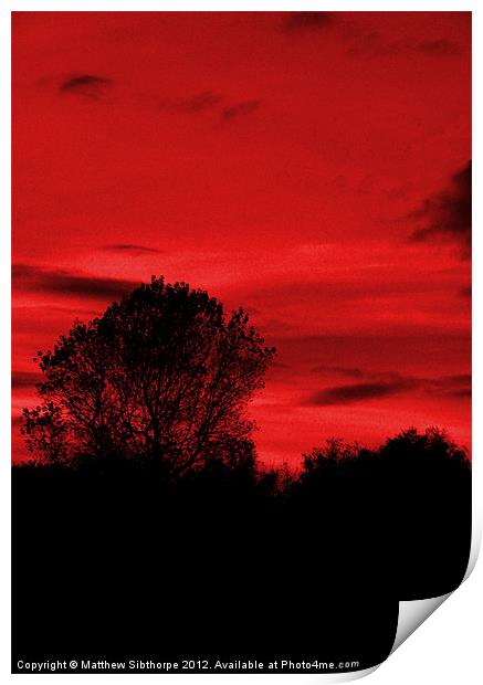 Blood Sky Print by Bristol Canvas by Matt Sibtho