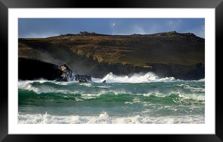 Clogher beach Framed Mounted Print by barbara walsh