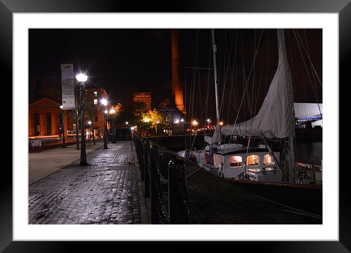 moored at liverpool albert dock Framed Mounted Print by lol whittingham