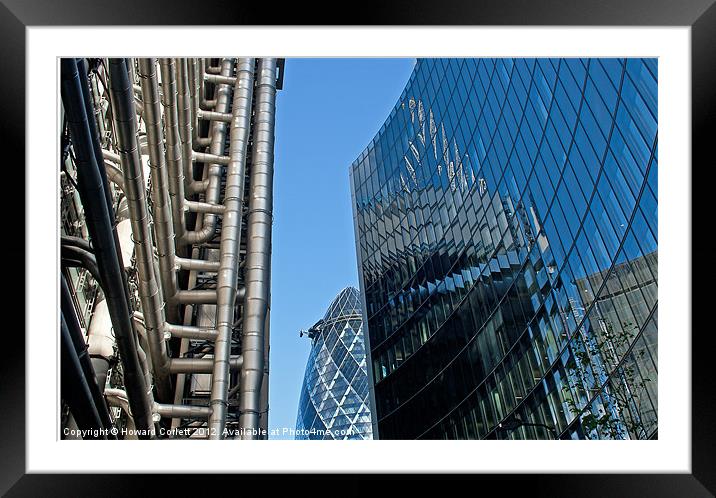 City of London Architecture Framed Mounted Print by Howard Corlett