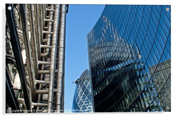City of London Architecture Acrylic by Howard Corlett