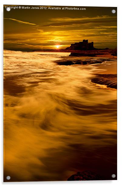 Bamburgh Castle Sunrise Acrylic by K7 Photography