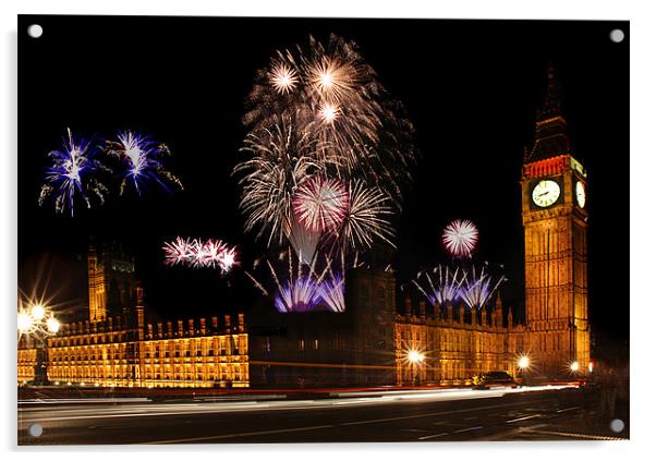 Westminster Fireworks Acrylic by Sandi-Cockayne ADPS