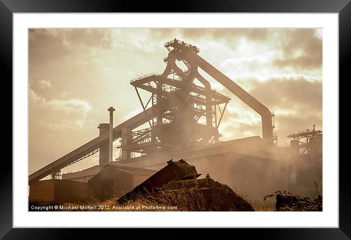 Blast Furnace Framed Mounted Print by Michael McNeil