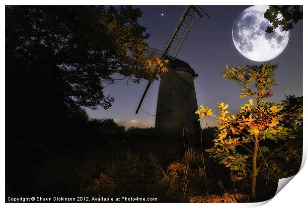BY THE LIGHT OF THE SILVERY MOON Print by Shaun Dickinson
