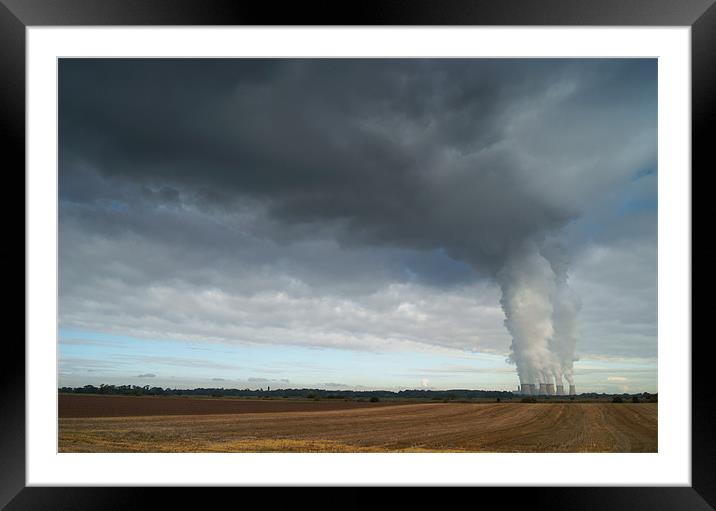 UK,North Yorkshire,Drax Power Station Framed Mounted Print by Darren Galpin