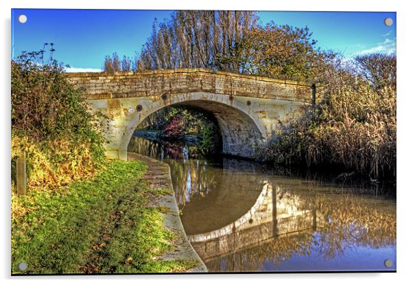 Canal Bridge Acrylic by Roger Green