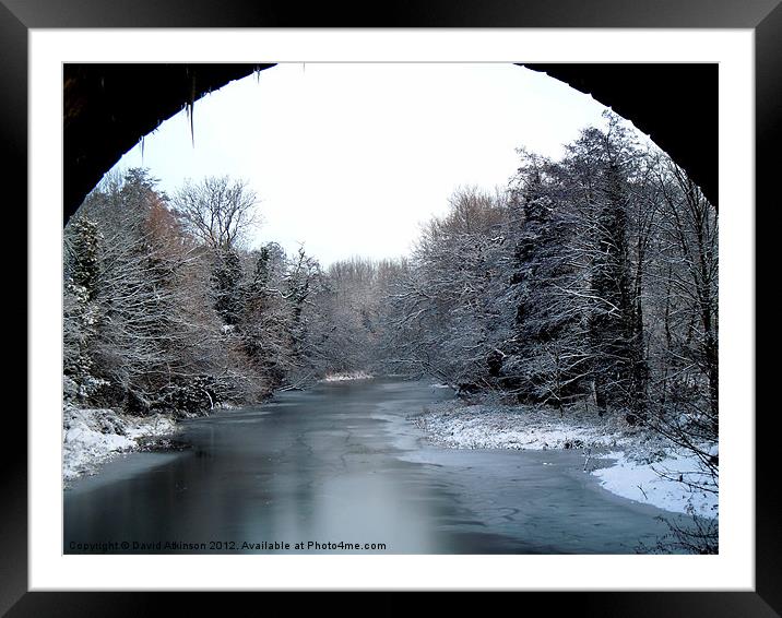 FROZEN RIVER Framed Mounted Print by David Atkinson