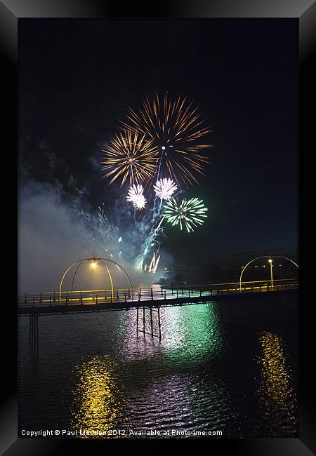 Southport Musical Fireworks Framed Print by Paul Madden