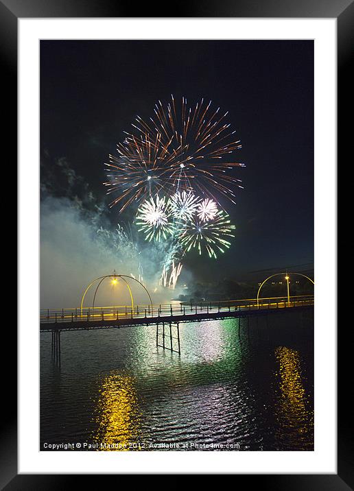 Southport Musical Fireworks show Framed Mounted Print by Paul Madden