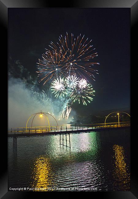 Southport Musical Fireworks show Framed Print by Paul Madden