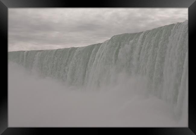 misty Niagara falls Ontario Framed Print by jane dickie