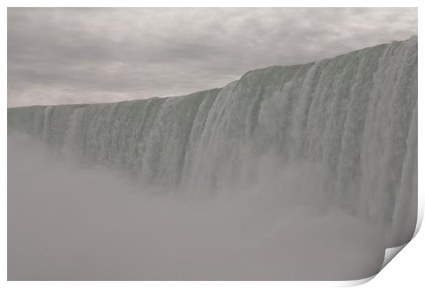 misty Niagara falls Ontario Print by jane dickie