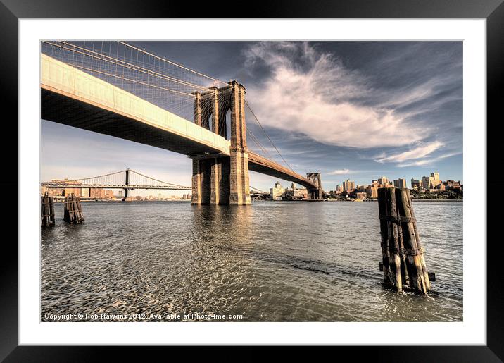 Bridges to Brooklyn Framed Mounted Print by Rob Hawkins