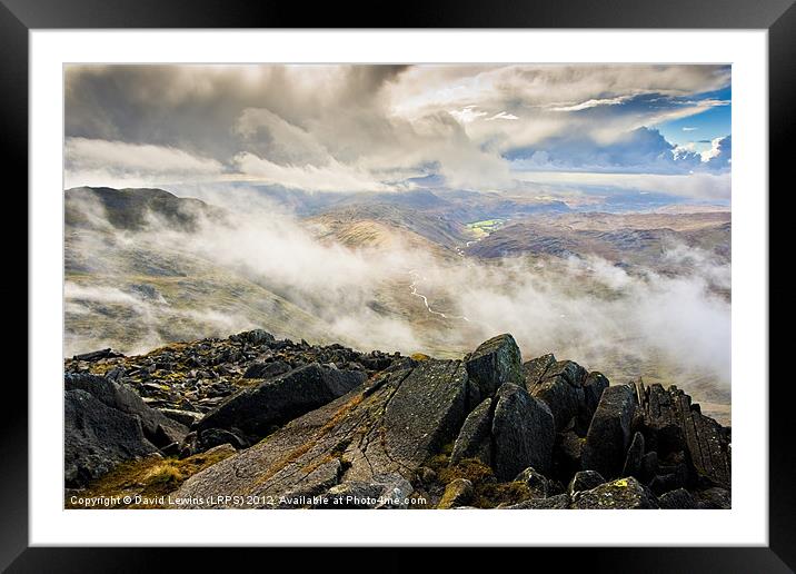 Lingcove Beck - Mosedale Framed Mounted Print by David Lewins (LRPS)