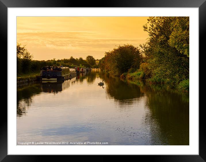 Sunrise on the Grand Union Canal in Berkhampsted Framed Mounted Print by Louise Heusinkveld