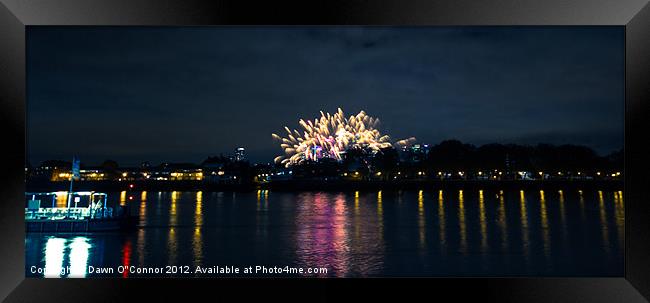 Millbank Park Fireworks Framed Print by Dawn O'Connor