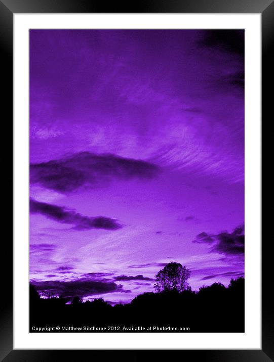 Purple Sky Framed Mounted Print by Bristol Canvas by Matt Sibtho