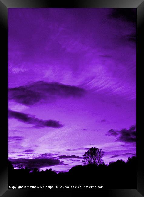 Purple Sky Framed Print by Bristol Canvas by Matt Sibtho