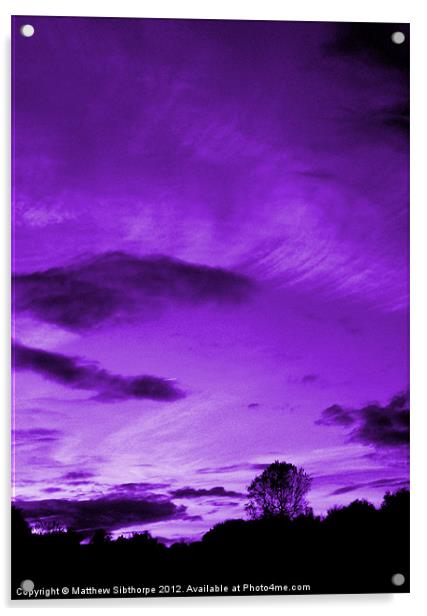 Purple Sky Acrylic by Bristol Canvas by Matt Sibtho