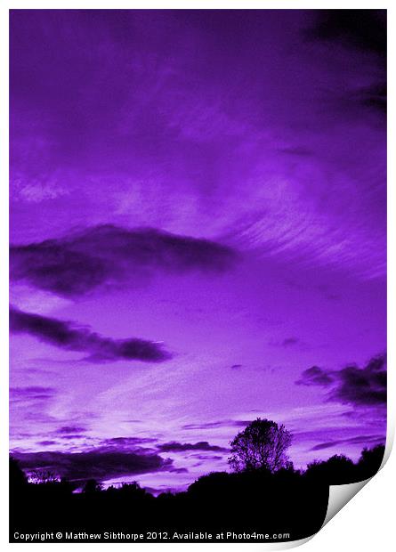 Purple Sky Print by Bristol Canvas by Matt Sibtho