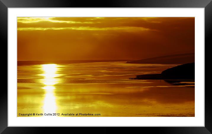 Lagoon Sunset Framed Mounted Print by Keith Cullis