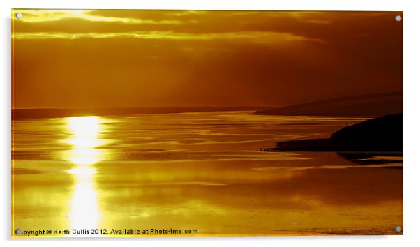 Lagoon Sunset Acrylic by Keith Cullis