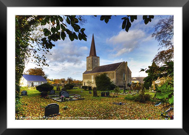 Moira Church on the hill Framed Mounted Print by David McFarland