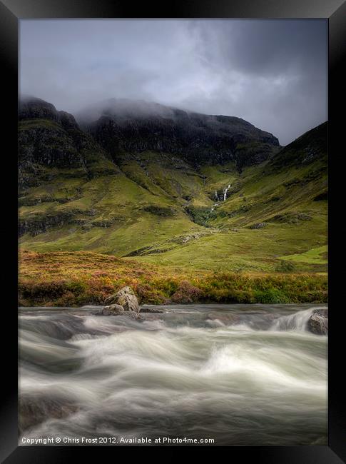 The Long Cascade Framed Print by Chris Frost