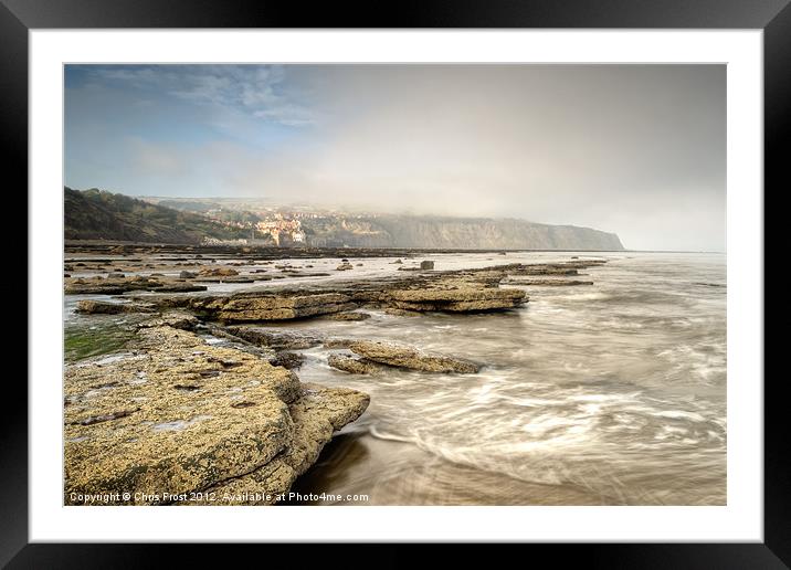 Robin Hood's Bay Mist Framed Mounted Print by Chris Frost