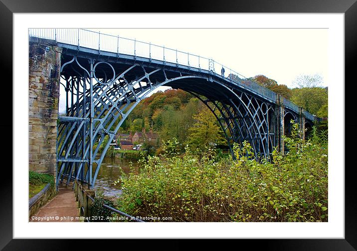 The First Iron Bridge Framed Mounted Print by philip milner