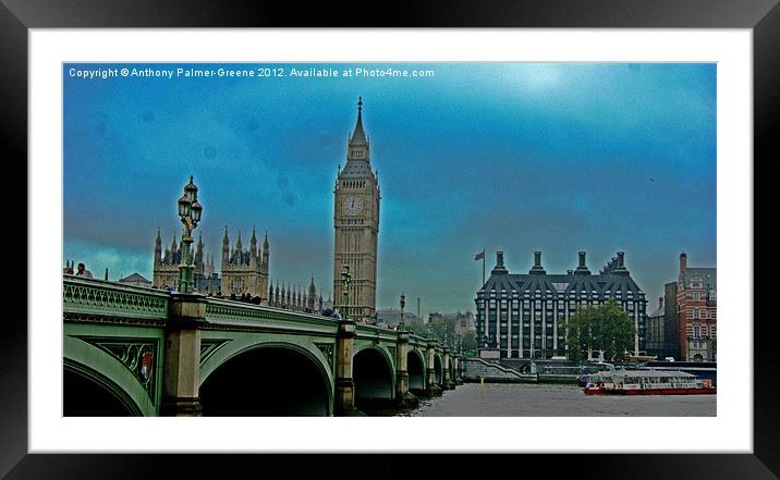 London Big Ben Framed Mounted Print by Anthony Palmer-Greene