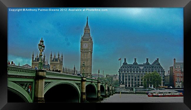 London Big Ben Framed Print by Anthony Palmer-Greene