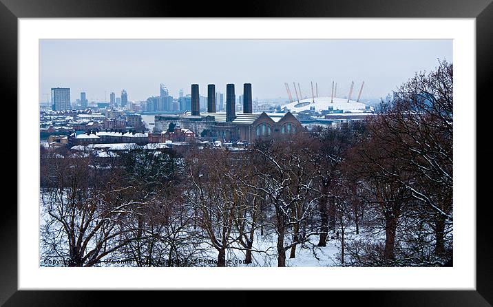 Greenwich Skyline Framed Mounted Print by Dawn O'Connor