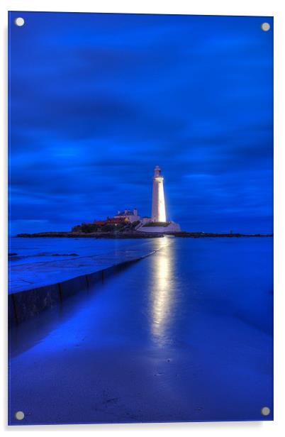 St Marys Lighthouse Acrylic by Phil Emmerson