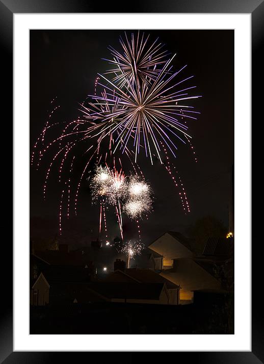Fireworks 1 Framed Mounted Print by Steve Purnell