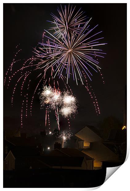 Fireworks 1 Print by Steve Purnell
