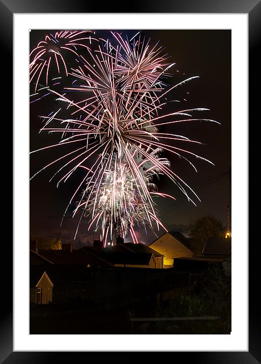 Fireworks 2 Framed Mounted Print by Steve Purnell
