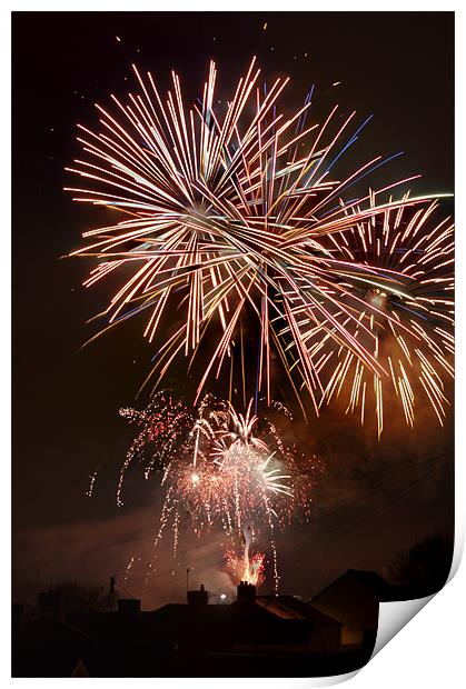 Fireworks 3 Print by Steve Purnell