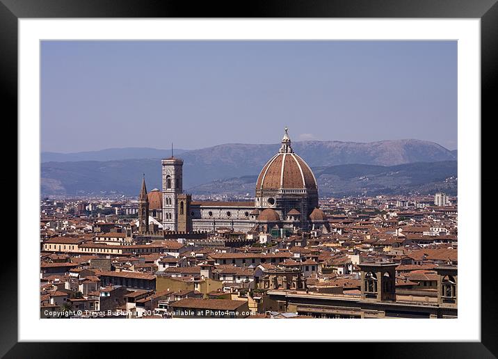 The Duomo Florence Framed Mounted Print by Trevor Buchanan