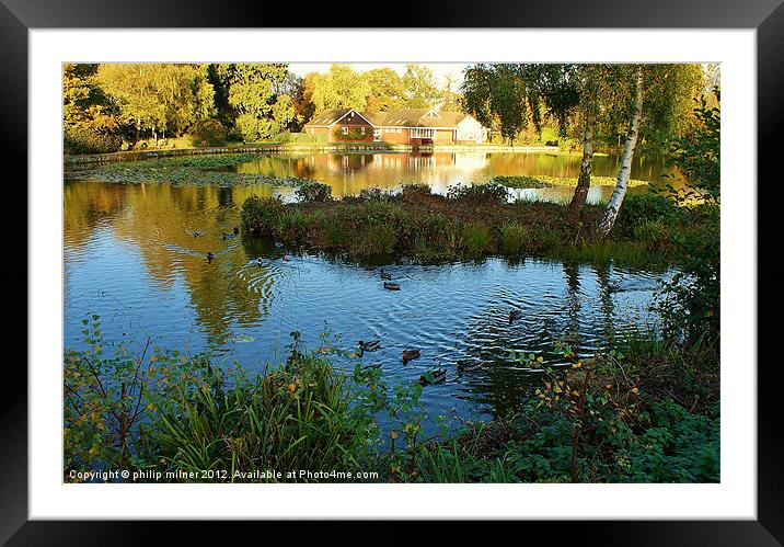 The House Across The Lake Framed Mounted Print by philip milner