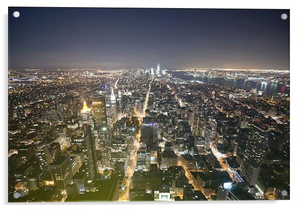 New York New York Acrylic by Kieran Brimson