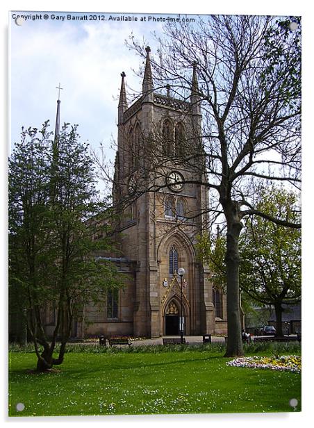 Blackburn Cathedral Church. Acrylic by Gary Barratt