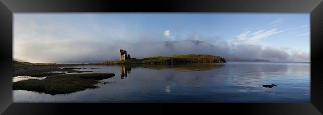 Ardvreck Castle Scotland Panorama Framed Print by Derek Beattie
