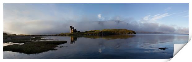 Ardvreck Castle Scotland Panorama Print by Derek Beattie