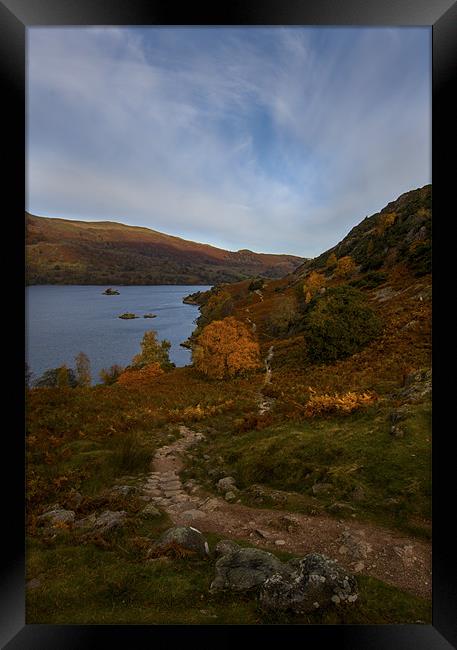 Ullswater Trek Framed Print by Roger Green