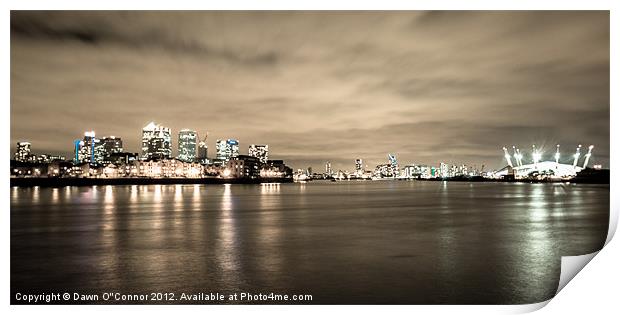 London City Skyline Print by Dawn O'Connor