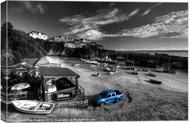 Newquay Harbour  Pickup Canvas Print by Rob Hawkins