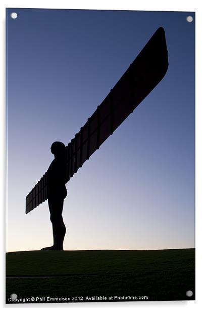 Angel of the North Acrylic by Phil Emmerson