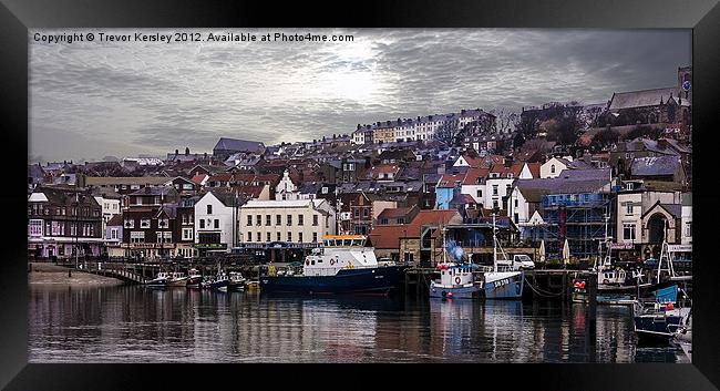 The Harbour Scarborough Framed Print by Trevor Kersley RIP